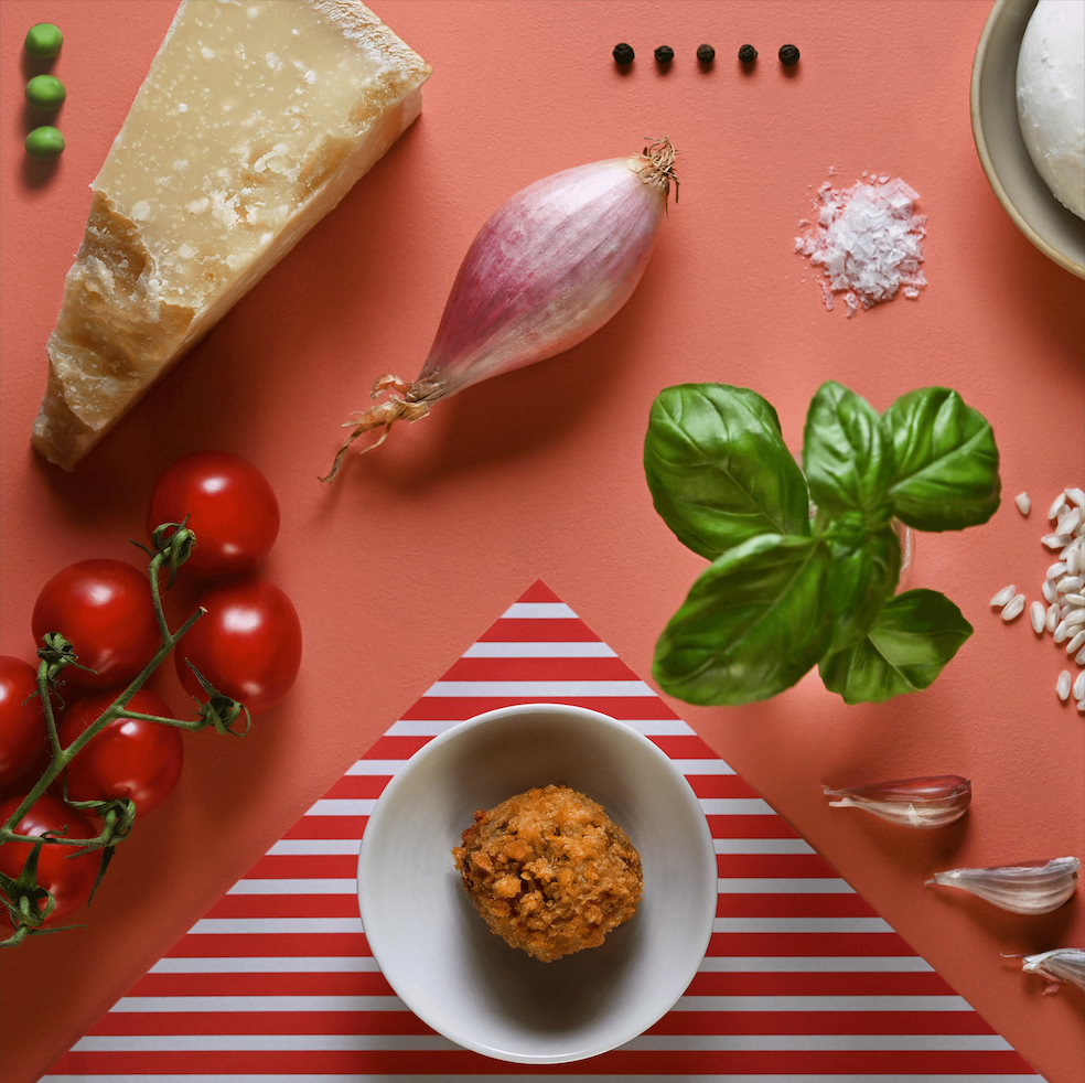 De ingrediënten van risotto bitterballen